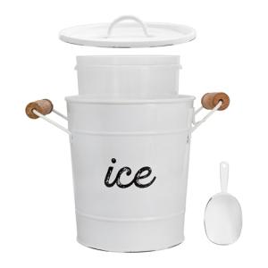 Rustic Farmhouse Enamelware Ice Bucket