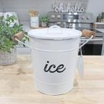 Rustic Farmhouse Enamelware Ice Bucket