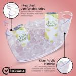 Clear Acrylic Ice Bucket with Handles - 5.5L