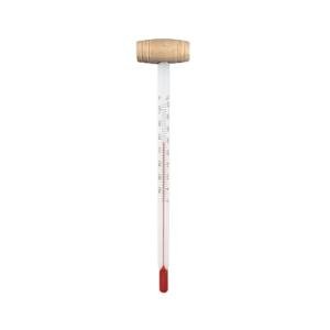 Dual Fahrenheit & Celsius Wine Thermometer with Wood Handle