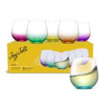 HUE Stemless Wine Glasses Set - 6 Tumblers