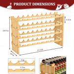 4-Tier Bamboo Wine Rack - Holds 36 Bottles
