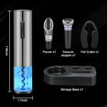 Electric Wine Opener Set with Accessories (Silver)