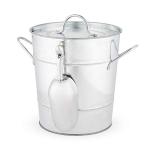 Galvanized Ice Bucket with Lid & Scooper for Parties