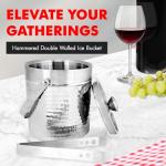 Hammered Stainless 2 Quart Ice Bucket