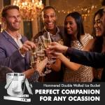Hammered Stainless 2 Quart Ice Bucket