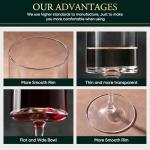15oz Hand Blown Crystal Wine Glasses Set of 4