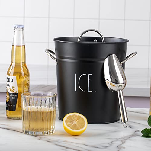 Rae Dunn Stainless Steel Ice Bucket with Scoop