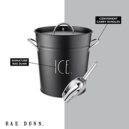 Rae Dunn Stainless Steel Ice Bucket with Scoop