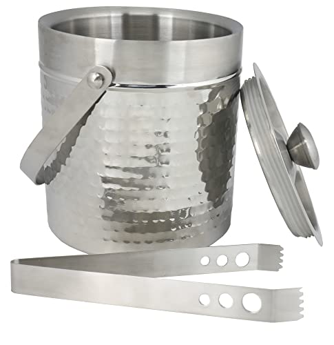 Hammered Stainless 2 Quart Ice Bucket