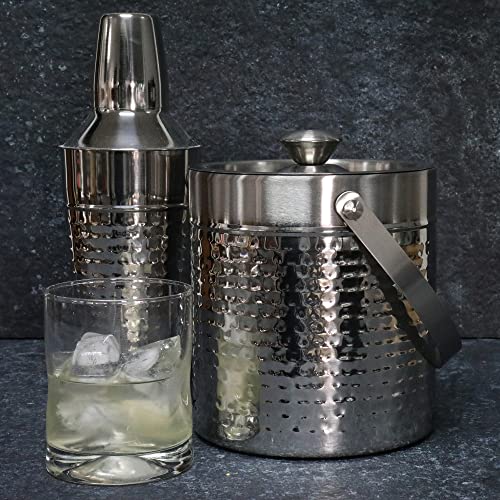 Hammered Stainless 2 Quart Ice Bucket
