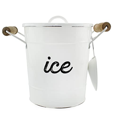 Rustic Farmhouse Enamelware Ice Bucket