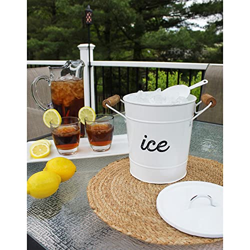 Rustic Farmhouse Enamelware Ice Bucket