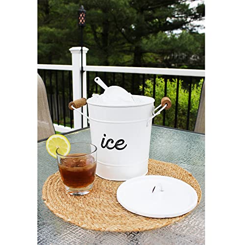 Rustic Farmhouse Enamelware Ice Bucket
