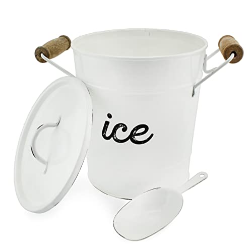 Rustic Farmhouse Enamelware Ice Bucket