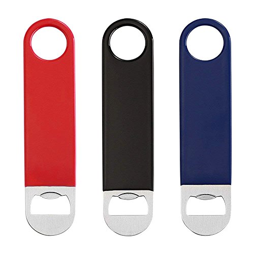 Stainless Steel Flat Bottle Opener Set - 3 Pack