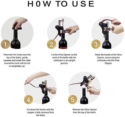 Wine Opener Kit with Accessories & Gift Set