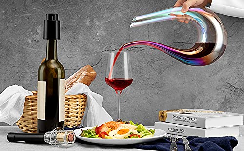 Colorful Wine Decanter Set with Accessories