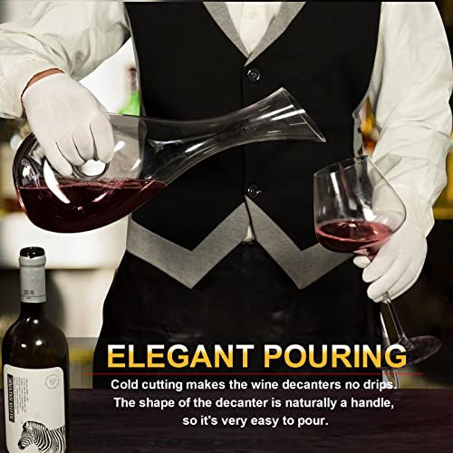 Crystal Glass Wine Decanter with Cork Stopper