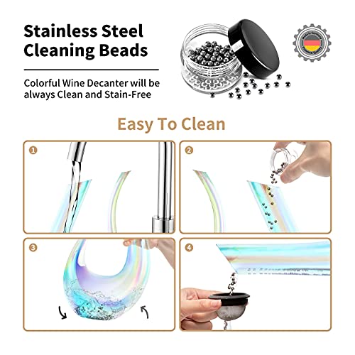 Colorful Wine Decanter Set with Accessories