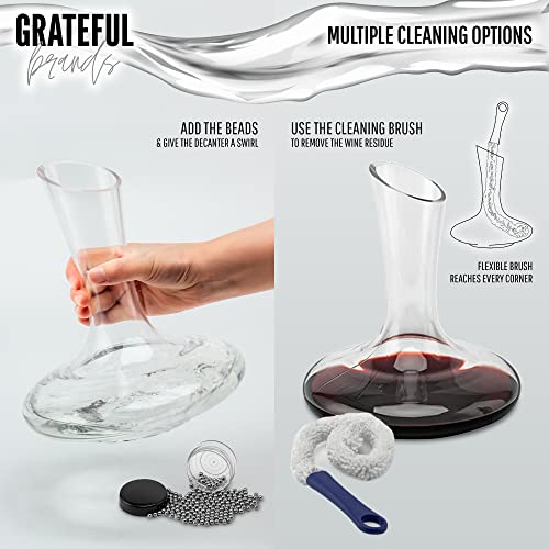 Crystal Wine Decanter with Stand & Stopper