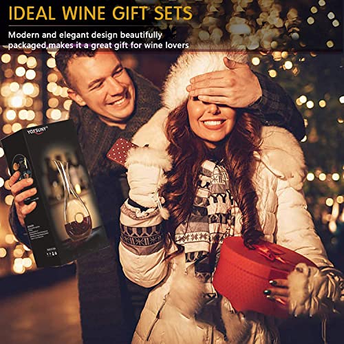 Crystal Glass Wine Decanter with Cork Stopper