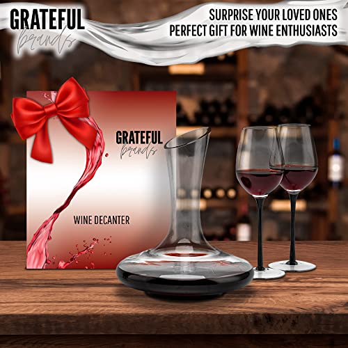 Crystal Wine Decanter with Stand & Stopper