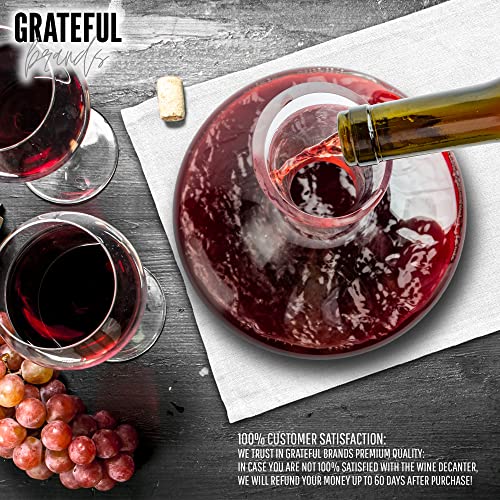 Crystal Wine Decanter with Stand & Stopper