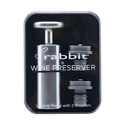 Silver Rabbit Wine Preserver Vacuum Stopper Set