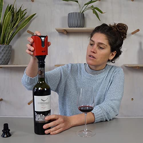 Electric Wine Saver with 6 Stoppers & Pump