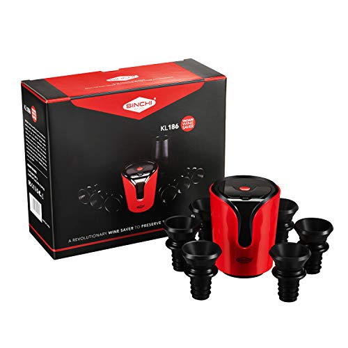 Electric Wine Saver with 6 Stoppers & Pump