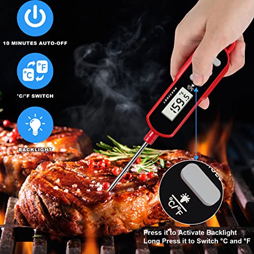 Digital Meat Thermometer with Long Probe and Guide