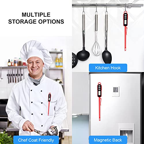 Digital Meat Thermometer with Long Probe and Guide