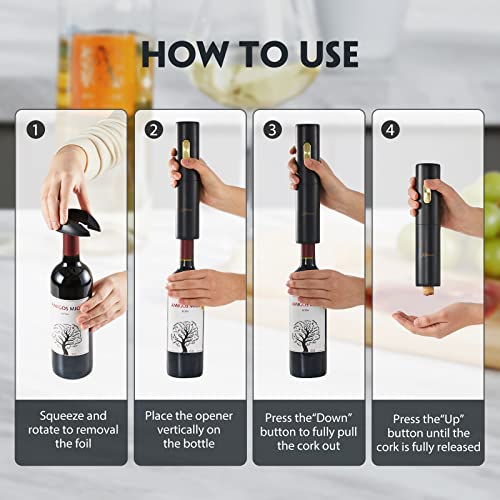 Electric Wine Opener Set with Vacuum Stopper