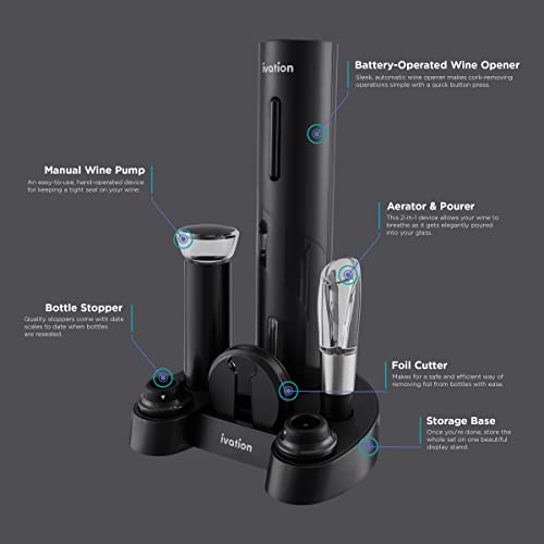 7-Piece Wine Accessory Kit with Electric Opener