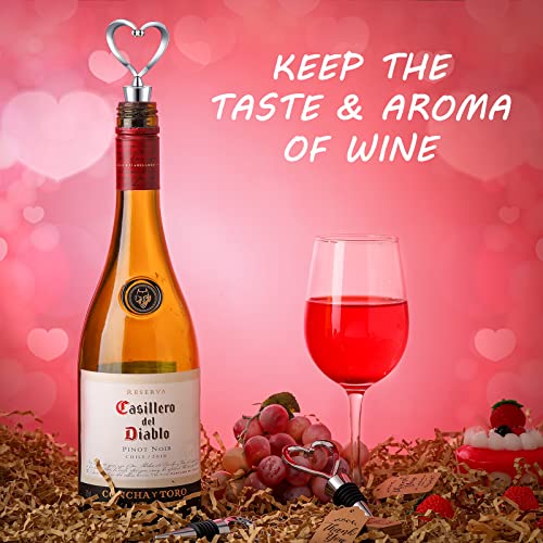 Heart Wine Stoppers with Tags and Bags
