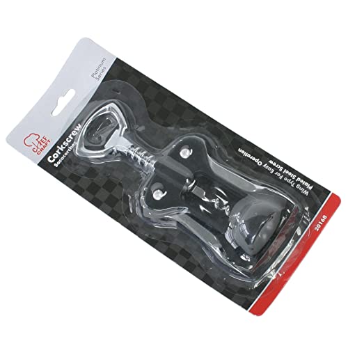 Winged Corkscrew - Black & Chrome - 6.5