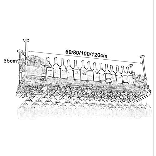 Industrial Wine Glass Hanging Rack - Black