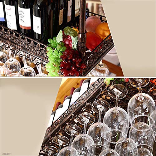 Industrial Wine Glass Hanging Rack - Black