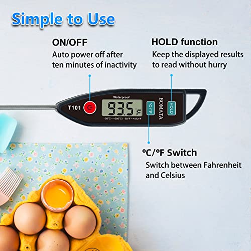 Waterproof Instant Read Thermometer for Cooking and BBQ