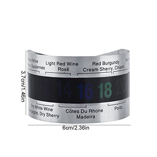 LCD Wine Bottle Thermometer with Ring Shape