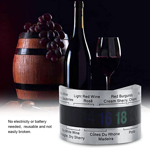 LCD Wine Bottle Thermometer with Ring Shape