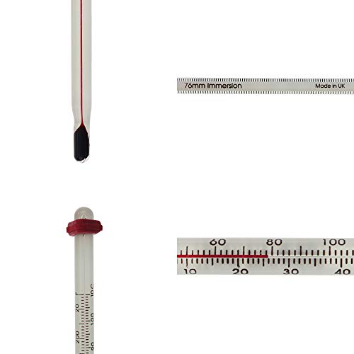 Glass Thermometer for Wine and Beer Brewing