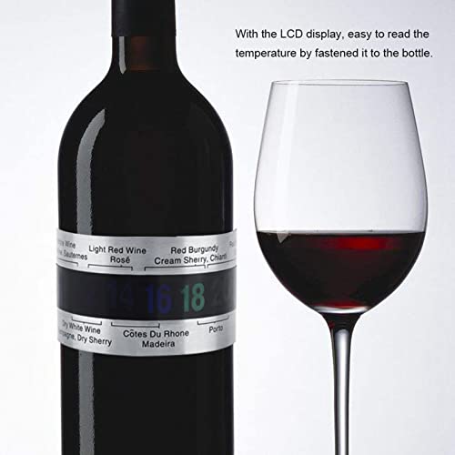 LCD Wine Bottle Thermometer with Ring Shape