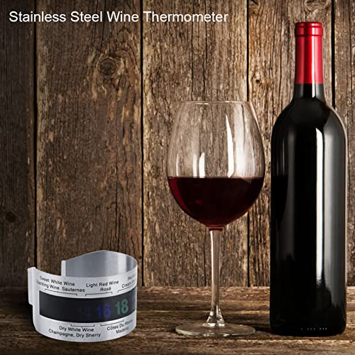 LCD Wine Bottle Thermometer with Ring Shape