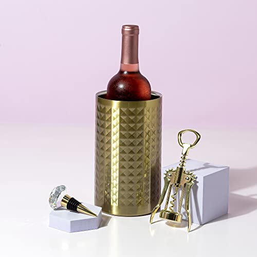 Paris Hilton Wine Chiller Set with Accessories, Gold