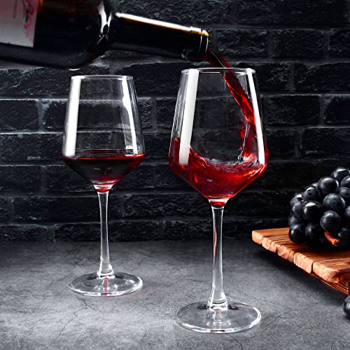 8-Piece Clear Long Stem Wine Glasses Set