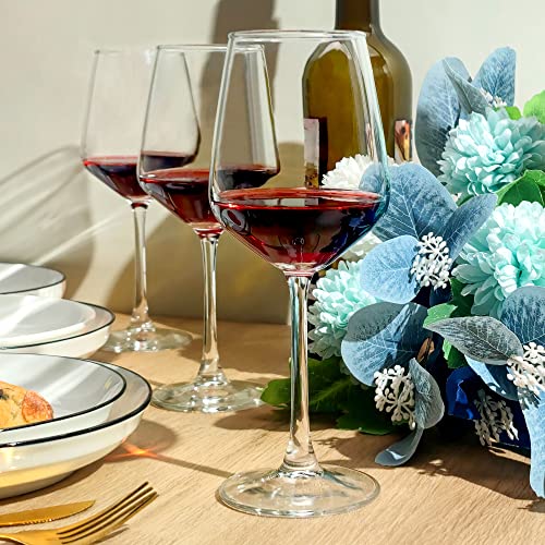 8-Piece Clear Long Stem Wine Glasses Set