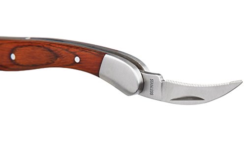 Stainless Steel Rosewood Waiters Corkscrew with Foil Cutter