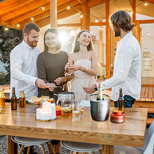 ELITRA Stainless Steel Wine Chiller Bucket with Tongs